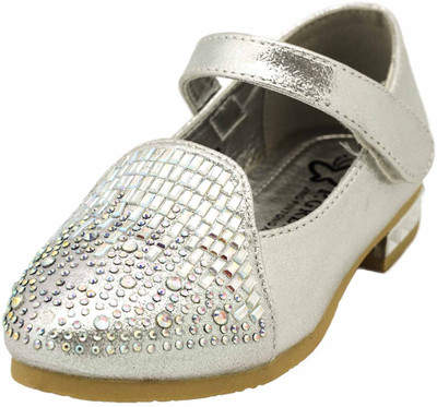 

Yellow Bee Girls Velcro Jutis(Silver