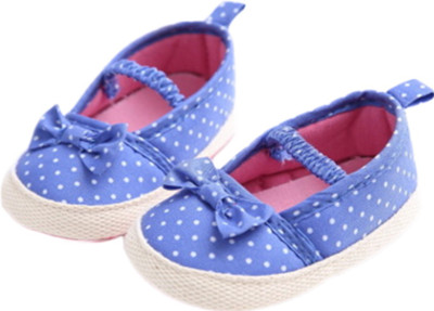 

abdc kids Girls Slip on Casual Boots(Blue, Blue polka dot