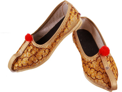 

Khussa Boys Slip on Mojaris(Gold, Brown