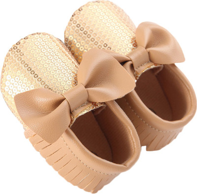 

abdc kids Girls Velcro Formal Boots(Gold, Golden