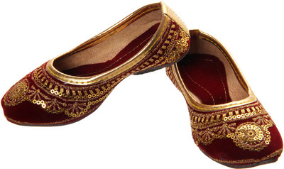 

Khussa Girls Slip on Mojaris(Maroon