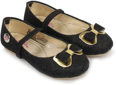 

Barbie Girls Slip on Casual Boots(Black, Black/golden
