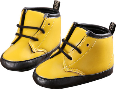 

abdc kids Boys Velcro Formal Boots(Yellow