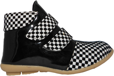 

WTdesign Girls Velcro Casual Boots(Black