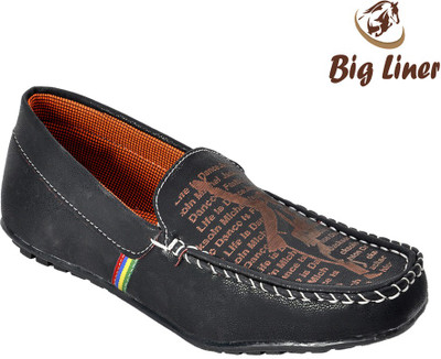 

Big Liner Boys Slip on Loafers(Black