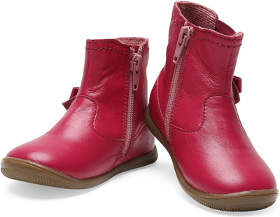 

Teddy Toes Girls Slip on Casual Boots(Pink
