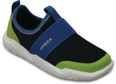 Crocs Girls Slip on Sneakers(Multicolor, Black