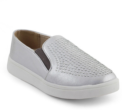 

KITTENS Girls Slip on Espadrilles(Silver