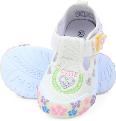 Lilliput Girls Velcro Sneakers(Beige