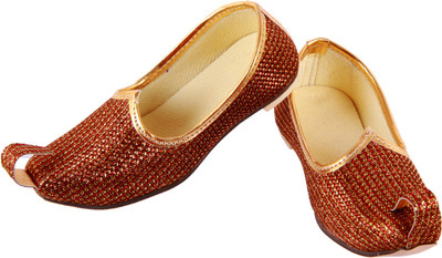 

Khussa Boys Slip on Mojaris(Orange, Brown