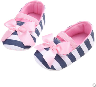 

abdc kids Girls Strap Formal Boots(White, White blue stripes