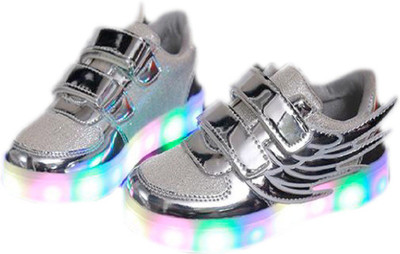 

Kidslounge Boys & Girls Strap Casual Boots(Silver