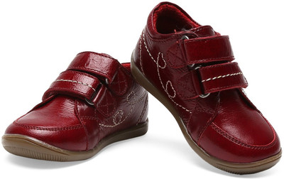 

Teddy Toes Girls Velcro Moccasins(Red