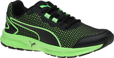 

Puma Boys Lace Running Shoes(Black, Puma black green gecko