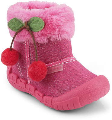 

KITTENS Girls Slip on Casual Boots(Red, Fuschia