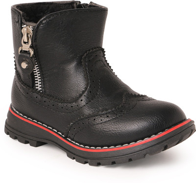 

N Five Boys Strap Casual Boots(Black