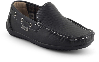 

KITTENS Boys Slip on Loafers(Black