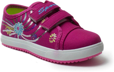 

Phedarus Girls Velcro Sneakers(Pink, Magenta
