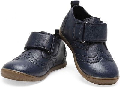 

Teddy Toes Boys Velcro Moccasins(Dark Blue, Navy
