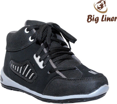 

Big Liner Boys Lace Sneakers(Black