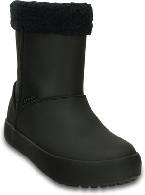 

Crocs Girls Slip on Casual Boots(Black