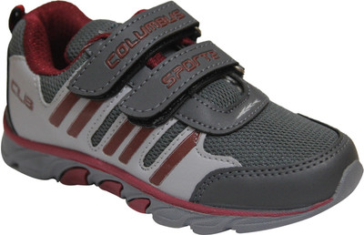 

Columbus Boys & Girls Velcro Running Shoes(Multicolor, Cbjr1015-d. grey marron