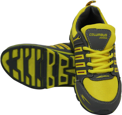 

Columbus Boys & Girls Lace Running Shoes(Multicolor, Cbjr1004dgy-d. grey yellow