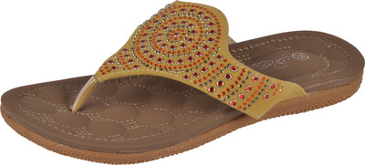 

Yellow Bee Girls Slip on Kolhapuris(Yellow