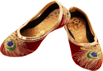 

Khussa Girls Slip on Jutis(Gold, Brown