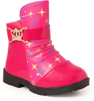 

N Five Girls Slip on Casual Boots(Pink