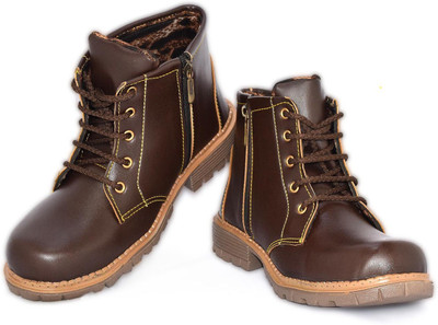 

D'zigners Boys Lace Casual Boots(Brown