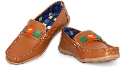 

D'zigners Boys Slip on Loafers(Beige, Brown
