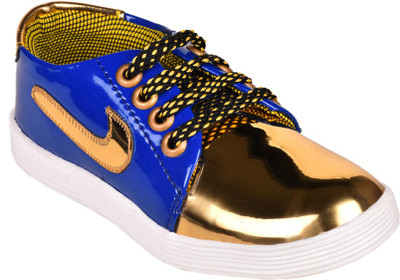 Trilokani Boys Lace Sneakers(Blue, Multticolor
