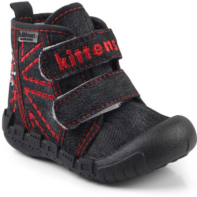 

KITTENS Boys Velcro Clogs(Black
