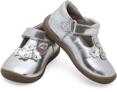

Teddy Toes Girls Velcro Dancing Shoes(Silver