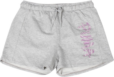 

Puma Short For Girls Casual Printed Cotton, Polyester(Grey, Light gray heather