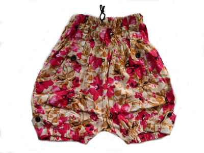 

BG Short For Girls Casual Floral Print Cotton(Beige, Pack of 1, Cream pink flower