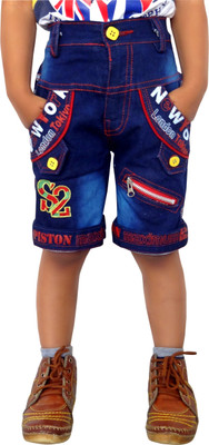 AD & AV Short For Boys Solid Nylon(Blue, Pack of 1)