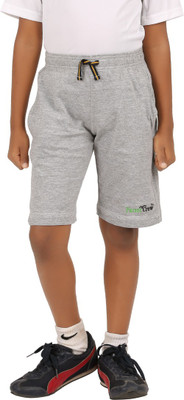 

Parrot Crow Short For Boys Casual Solid Cotton(Grey, Pack of 1
