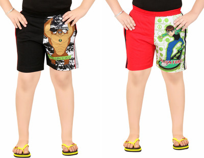 

Red Ring Short For Boys Casual Printed Cotton(Multicolor, Pack of 2