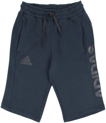 

ADIDAS Short For Boys Sports Solid Cotton Polyester Blend(Dark Blue, Pack of 1, Conavy/black