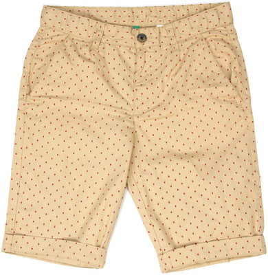 

United Colors of Benetton Short For Boys Printed Cotton(Beige, Pack of 1, 902
