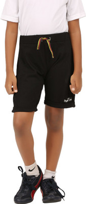 

Parrot Crow Short For Boys Casual Solid Cotton(Black, Pack of 1