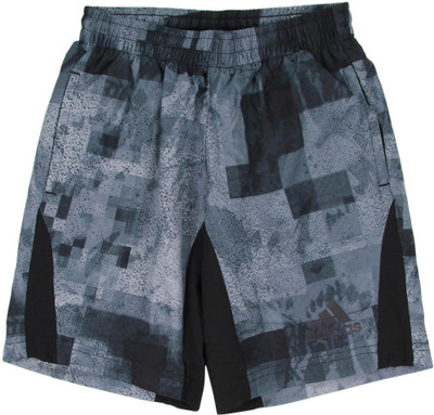 

ADIDAS Short For Boys Sports Geometric Print Polyester(Grey, Midgre/utiblu/black/utibl