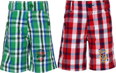 

Joven Short For Boys Casual Checkered Cotton(Multicolor, Pack of 2, Multi colour