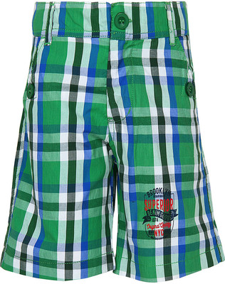 

Joven Short For Boys Casual Checkered Cotton(Green, Pack of 1