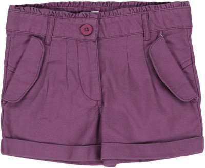 

NautiNati Short For Girls Solid Cotton(Purple, Pack of 1