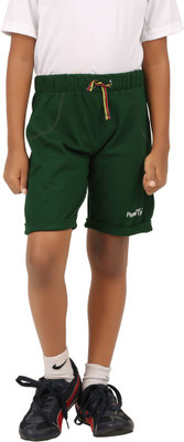 

Parrot Crow Short For Boys Casual Solid Cotton(Green, Pack of 1, Olive green