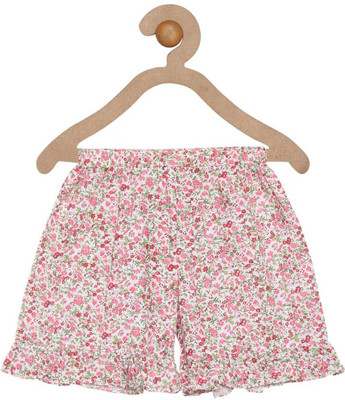 

Hypernation Short For Girls Casual Floral Print Cotton(Multicolor, Pack of 1, Multi