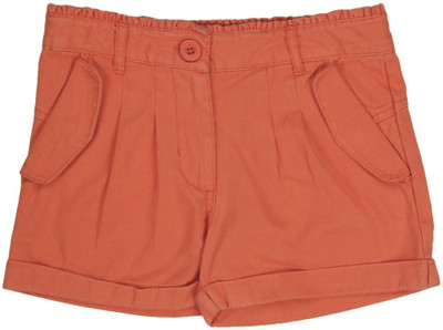 

NautiNati Short For Girls Solid Cotton(Purple, Pack of 1, Orange